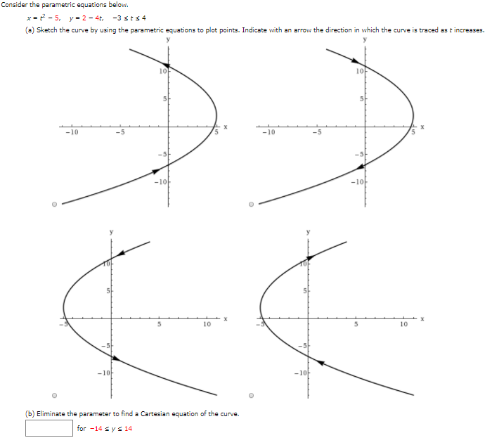 Solved t increases (a) Sketch the curve by using the | Chegg.com