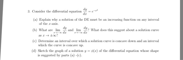 Solved 3. Consider the differential equation e- (a) Explain | Chegg.com