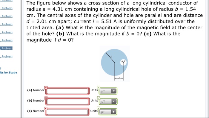 Solved: The Figure Below Shows A Cross Section Of A Long C... | Chegg.com