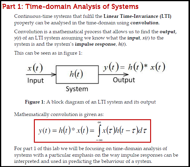 Solved Part 1 Timedomain Analysis of Systems