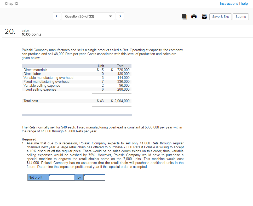 solved-polaski-company-manufactures-and-sells-a-single-chegg