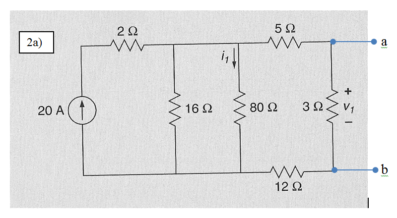Solved Find the Thevenin equivalent of the circuit below | Chegg.com