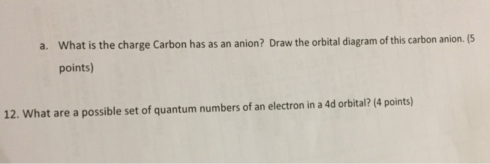 Solved what is the charge carbon has as an anion draw the chegg