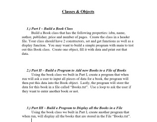 Build a Book class that has the following properties | Chegg.com