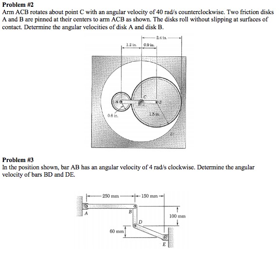 Solved Arm ACB Rotates About Point C With An Angular | Chegg.com