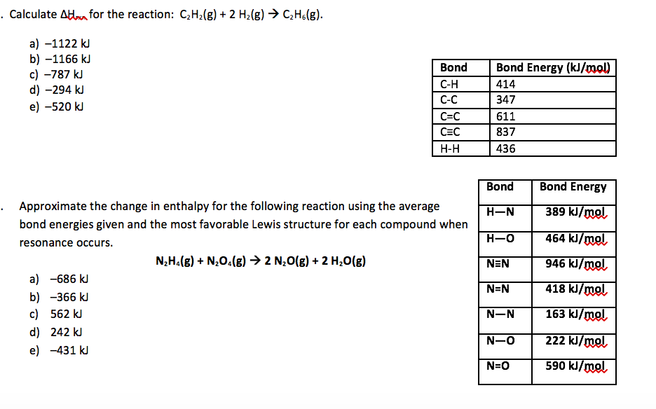 Solved . Calculate for the reaction C2H2 g 2 H2 g