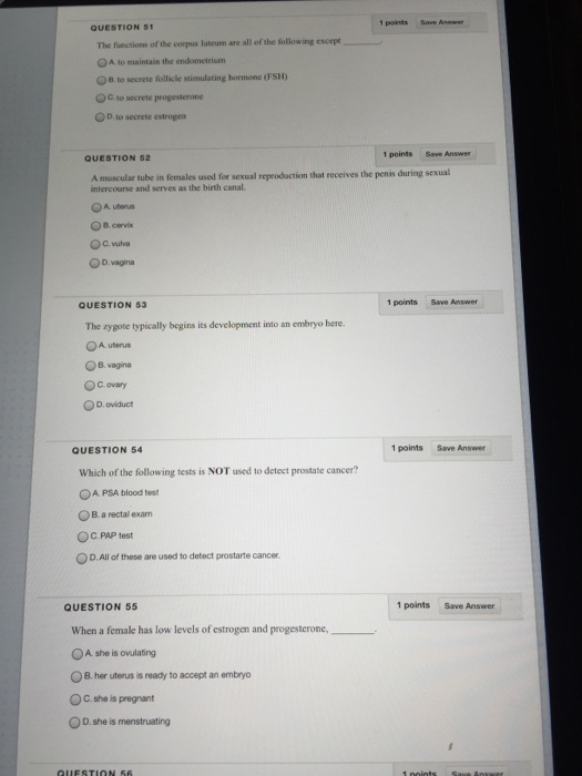 Solved 1 points Save Answer QUESTION 1 sages? whichofthe | Chegg.com