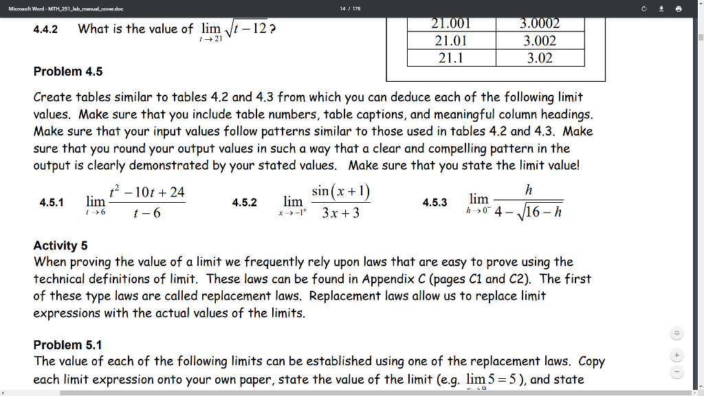 Solved Microsoft Word MTH 251 lab manuaLcoverdoc 4.4.2 What