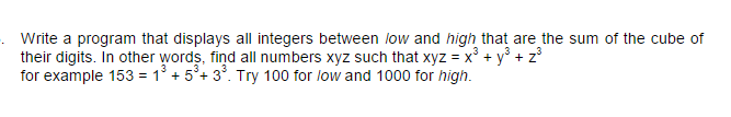 programming example: size of integer variables (py... Solved Write a program that displays all integers between | Chegg.com