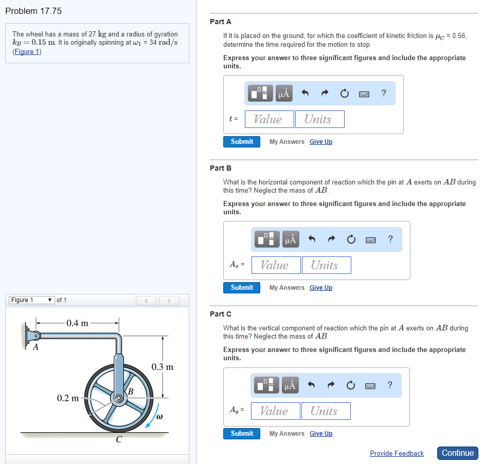 Solved The wheel has a mass of 27 kg and a radius of | Chegg.com