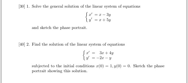 General Solution To Linear System Of Equations