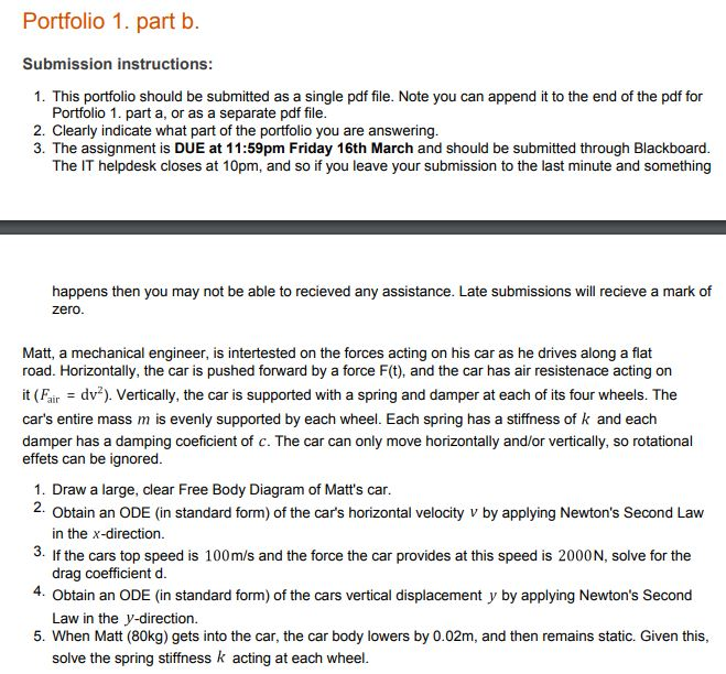 Solved Portfolio 1. Part B Submission Instructions: 1. This | Chegg.com