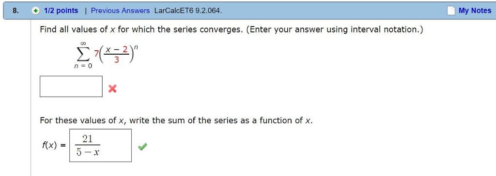 Solved find all values of x for which the series converges chegg