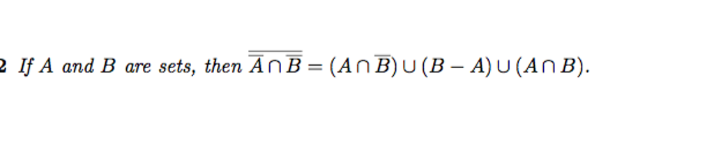 Solved If A And B Are Sets, Then A^- Intersection B^-^- = (A | Chegg.com