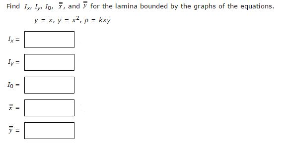 Find Ix, Iy, I0, x double bar, and y double bar for | Chegg.com