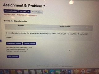 Solved Assignment 9: Problem 7 | Chegg.com