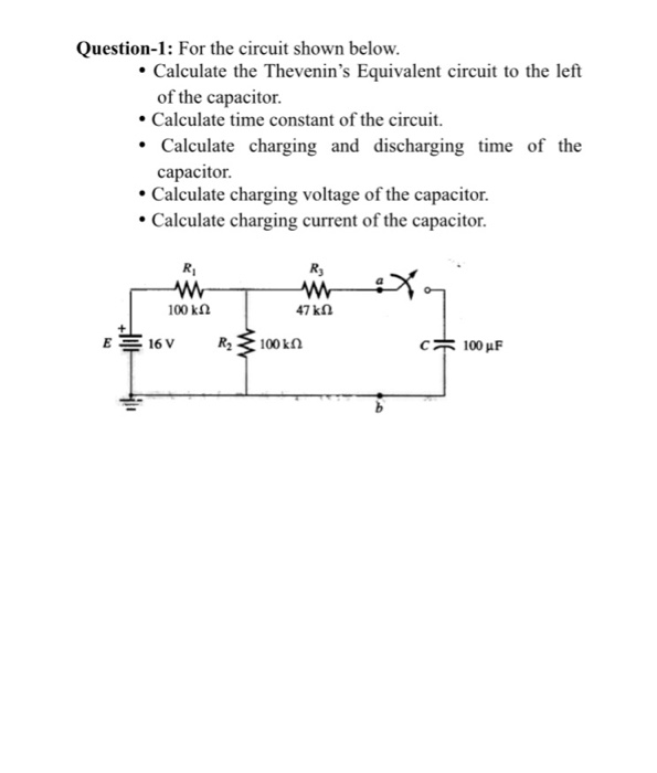 Solved For the circuit shown below. Calculate the | Chegg.com