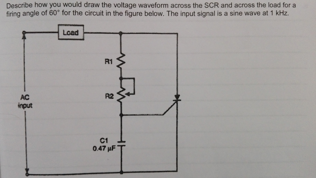 Solved Describe how to draw the voltage waveform across the | Chegg.com