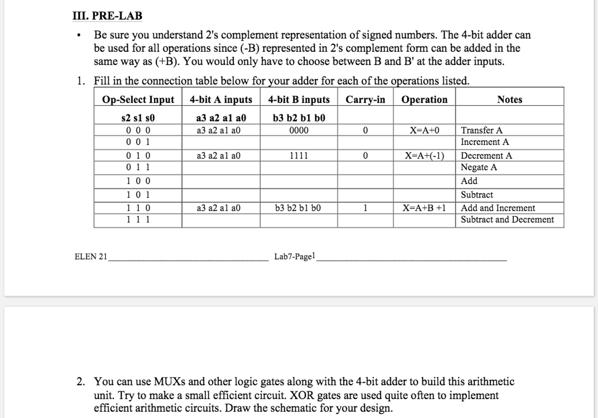 Solved In this laboratory you will: Design and test a small | Chegg.com