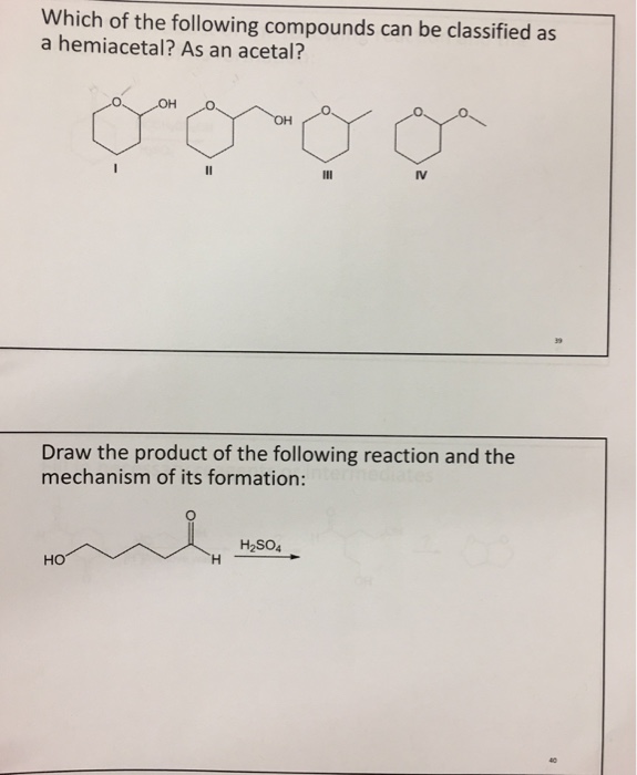 Solved Which Of The Following Compounds Can Be Classified As Chegg Com