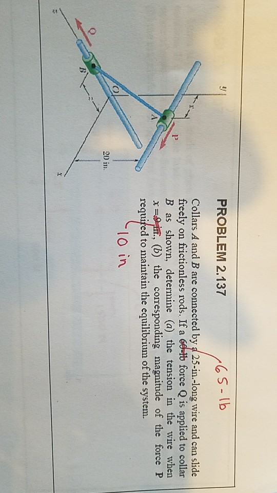 Solved PROBLEM 2.137 Collars A And B Are Connected By | Chegg.com