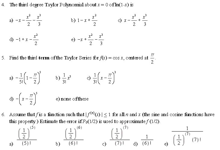 A Maclaurin series is a Taylor series expansion of a | Chegg.com