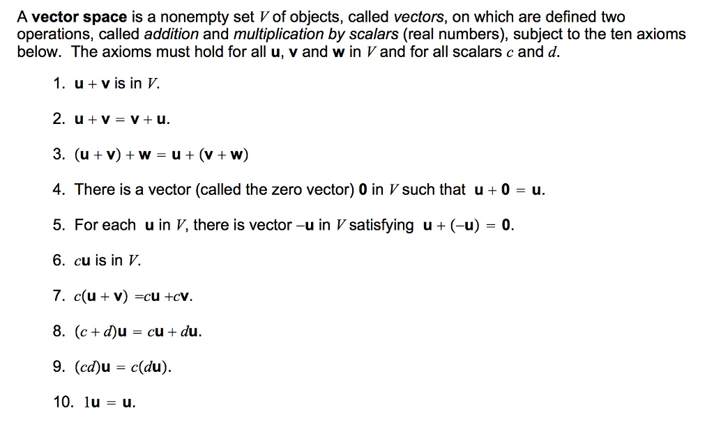 Solved Determine, using the 10 vector space axioms, whether | Chegg.com