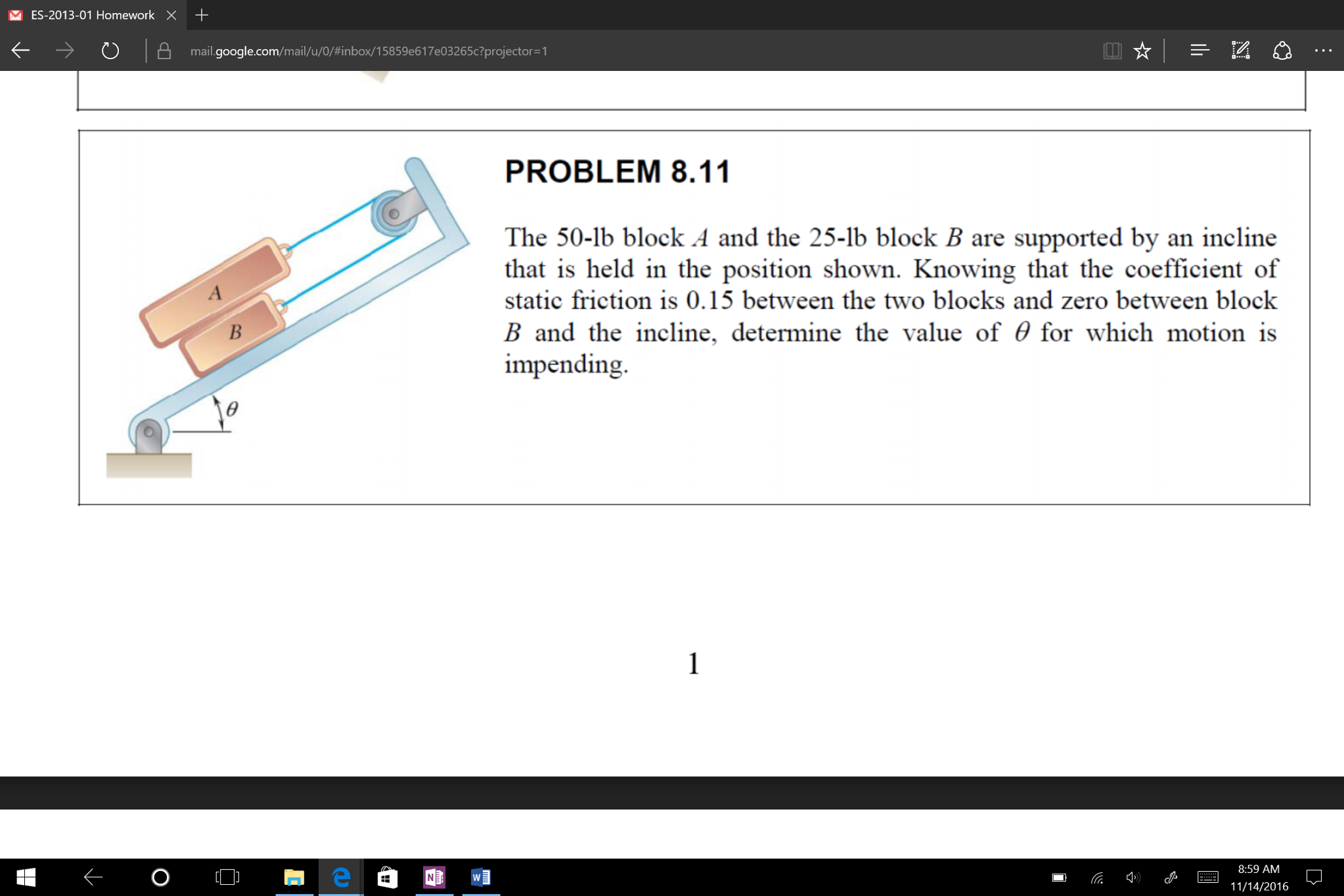 Solved The 50-lb Block A And The 25-lb Block B Are Supported | Chegg.com