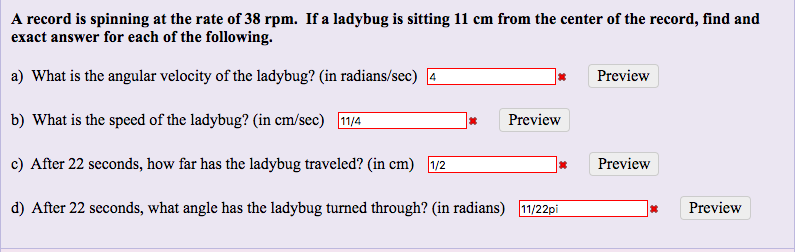 Solved: A Record Is Spinning At The Rate Of 38 Rpm. If A L... | Chegg.com