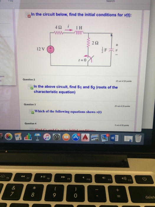 Solved In the circuit below, find the initial conditions for | Chegg.com
