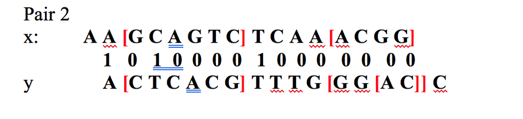 Solved Examples A G – T C C C G C T C A | Chegg.com