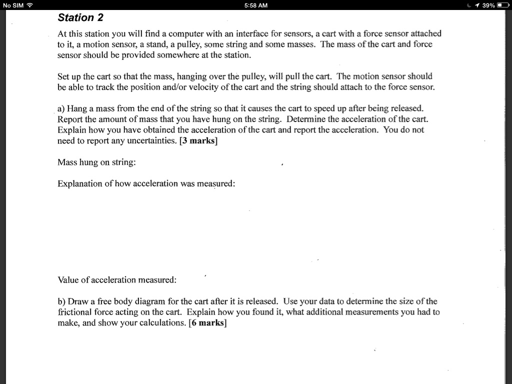 Solved At this station you will find a computer with an | Chegg.com