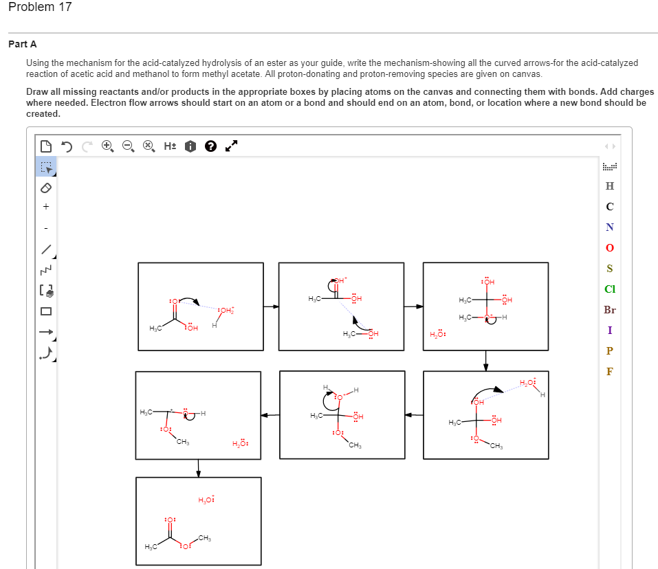 Solved Using the mechanism for the acid-catalyzed hydrolysis | Chegg.com