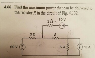 Solved 4.66 Find the maximum power that can be delivered to | Chegg.com