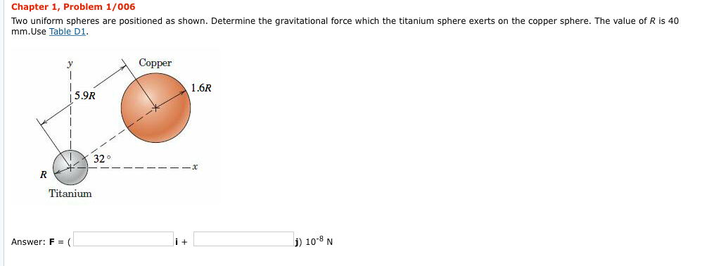 Solved Chapter 1, Problem 1/006 Two Uniform Spheres Are | Chegg.com