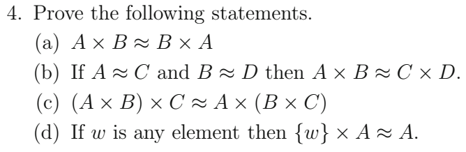 Solved 4. Prove The Following Statements. (b If AC And BeD | Chegg.com