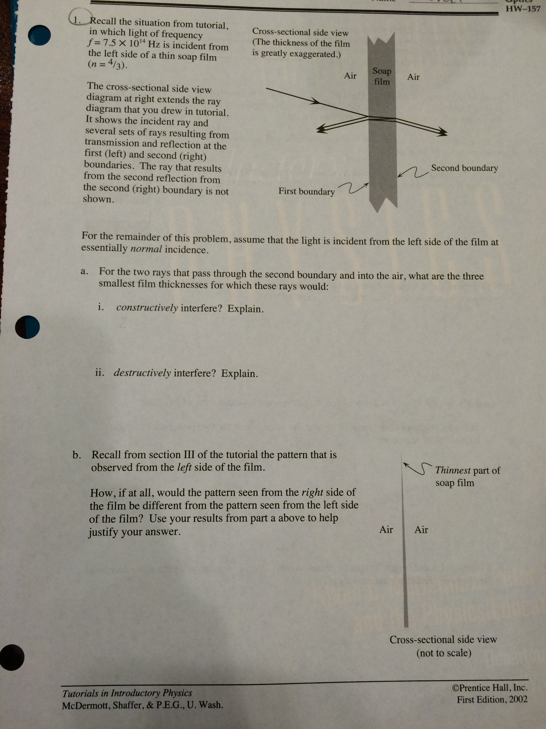 Solved Recall the situation from tutorial, in which light of