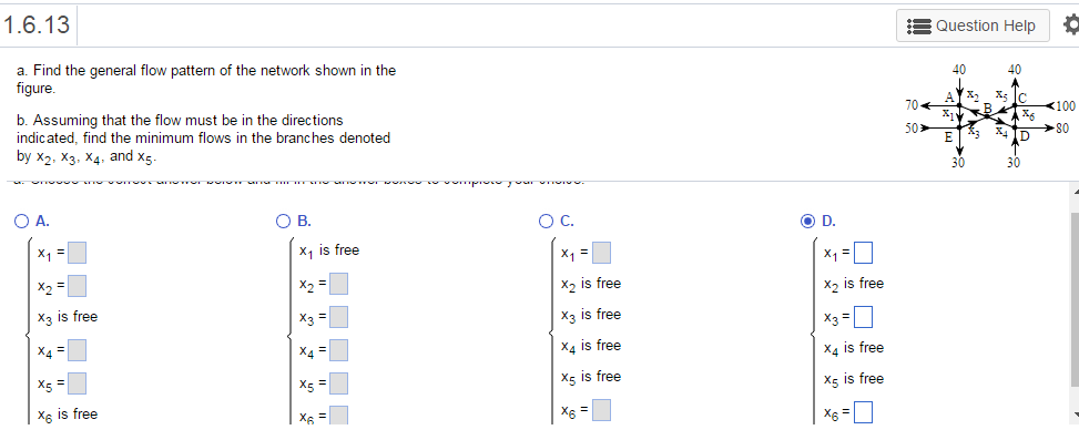 Solved Find the general flow pattern of the network shown in | Chegg.com