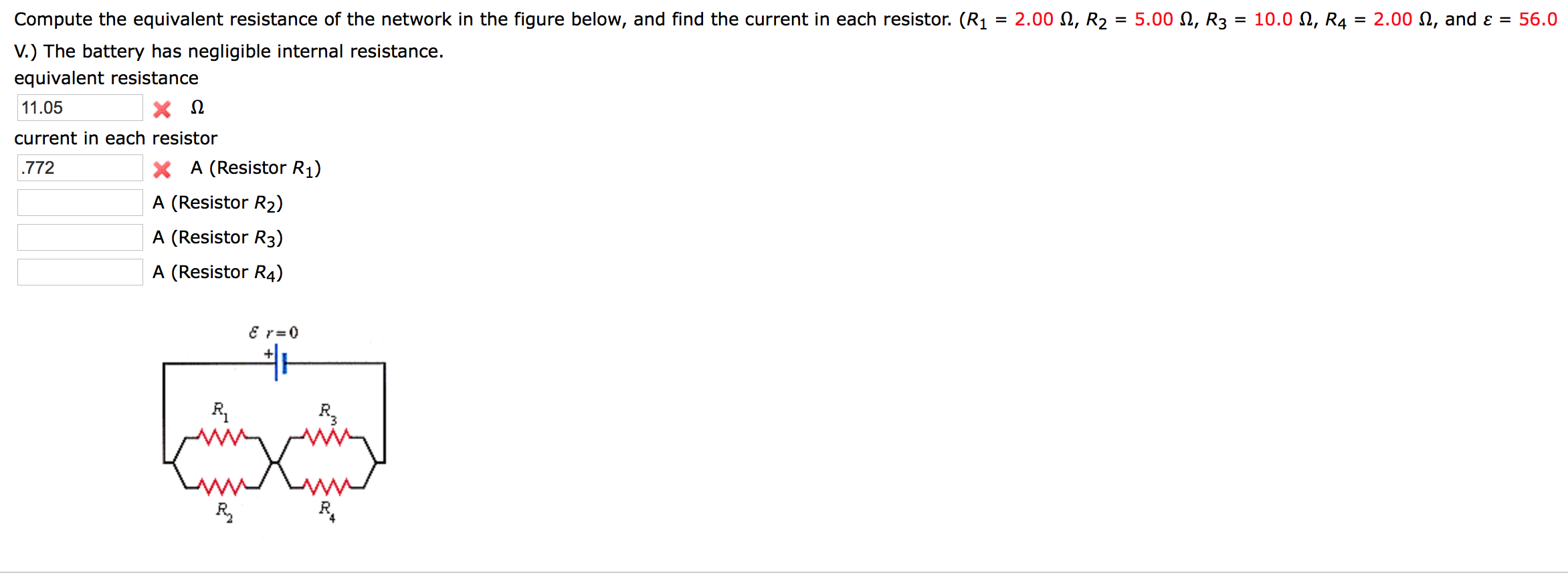 Compute The Equivalent Resistance Of The Network In The Figure