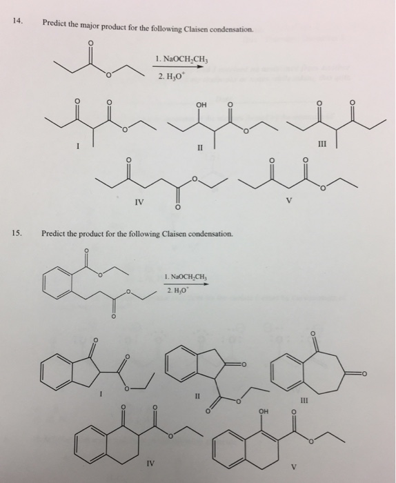 What Is The Product Of The Following Claisen Condensation