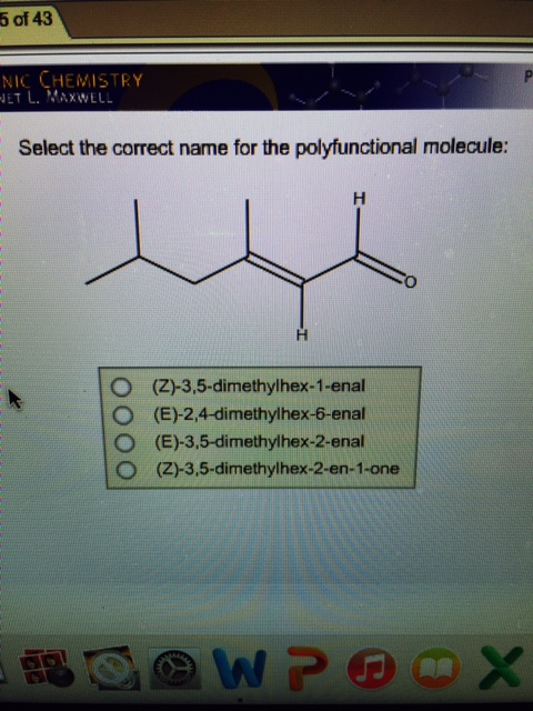 Solved 5 of 43 NIC CHEMISTRY NET L. MAXWELL Select the | Chegg.com