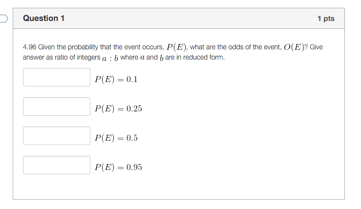 Solved Given The Probability That The Event Occurs, P(E), | Chegg.com