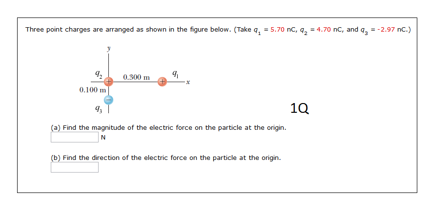 Solved Three Point Charges Are Arranged As Shown In The | Chegg.com ...