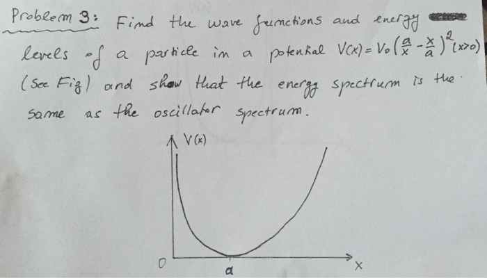 Solved Find the wave functions and energy levels of a | Chegg.com