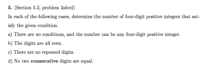 Solved In Each Of The Following Cases, Determine The Number | Chegg.com