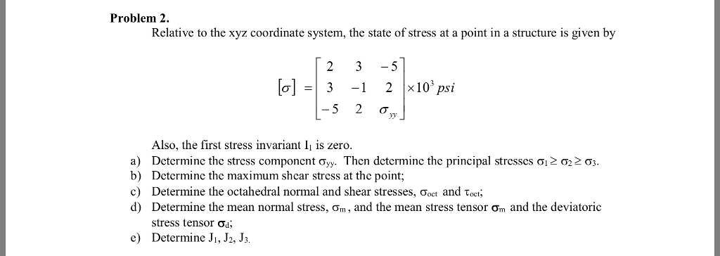 Solved Problem 2. Relative to the xyz coordinate system, the | Chegg.com
