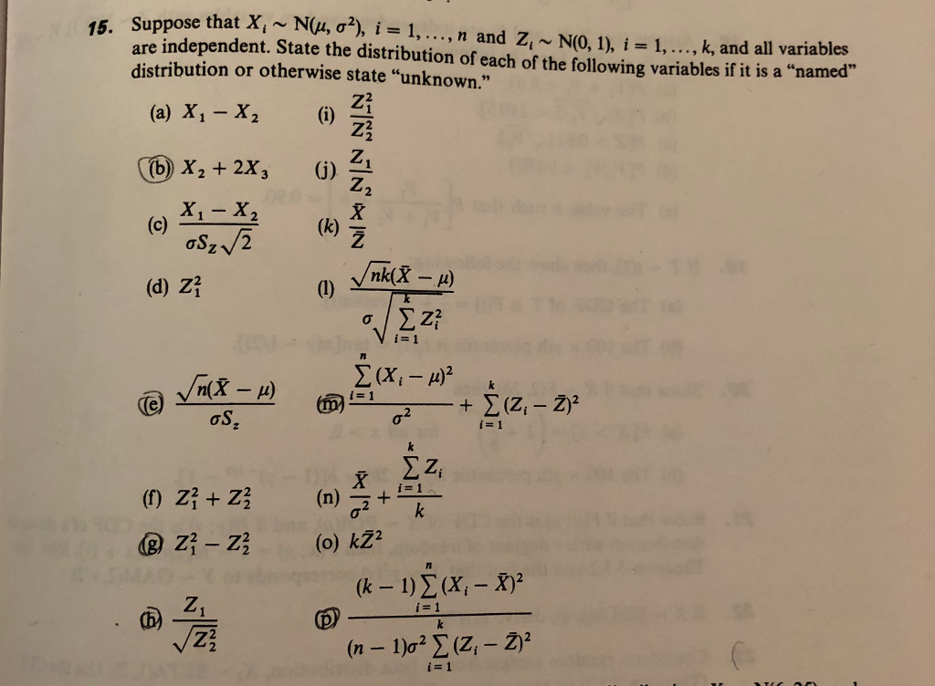 Solved Suppose That Xi N σ I 1 N And Zi Chegg Solved Suppose That Xi N σ I 1 N And Zi Chegg