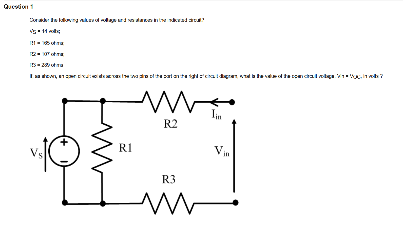 Solved Consider the following values of voltage and