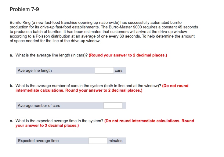 Solved Burrito King (a new fastfood franchise opening up