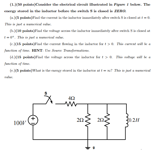 Solved Consider the electrical circuit illustrated in Figure | Chegg.com
